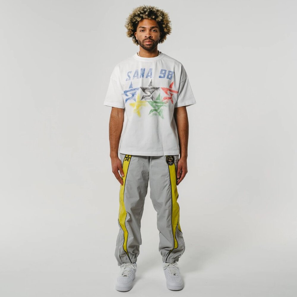 SANA Detroit Nylon Grey/Yellow Jogger pants